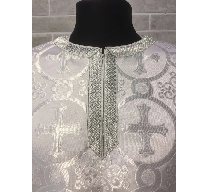 Ordination vestment in brocade with zipper - Liturgical priest vestment set