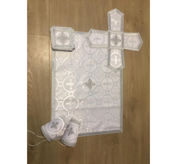 Ordination vestment in brocade with zipper - Liturgical priest vestment set