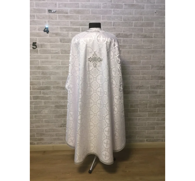 Ordination vestment in brocade with zipper - Liturgical priest vestment set