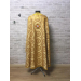 Gold vestment set in Greek brocade with icon - Orthodox priest liturgical cloth