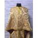Gold vestment set in Greek brocade with icon - Orthodox priest liturgical cloth