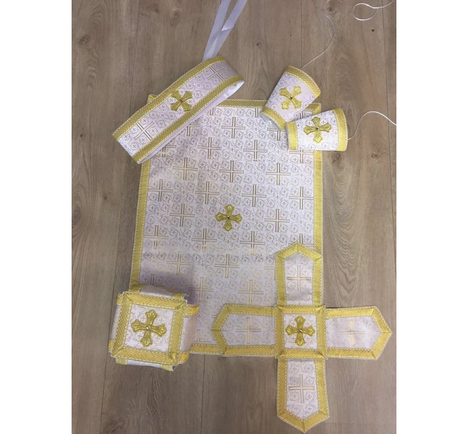 Greek vestment set with decorative stones - Priest robe - Orthodox vestments 