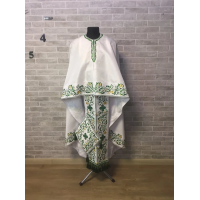 Green embroidery vestment - Priest vestment in greek style -Liturgical clothes