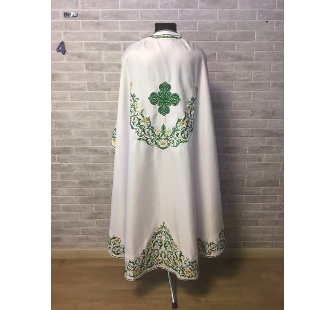 Green embroidery vestment - Priest vestment in greek style -Liturgical clothes