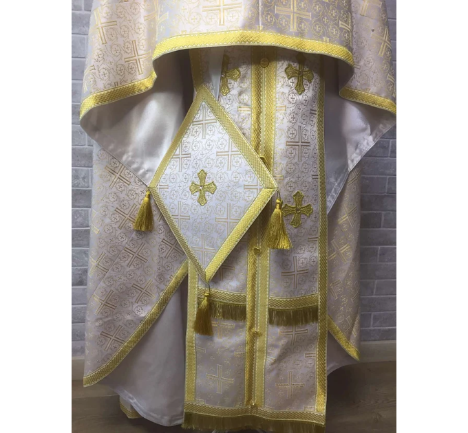 Greek vestment set with decorative stones - Priest robe - Orthodox vestments 