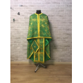 Green priest vestment in brocade - Greek-style vestment - Orthodox vestment set