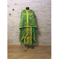 Green priest vestment in brocade - Greek-style vestment - Orthodox vestment set