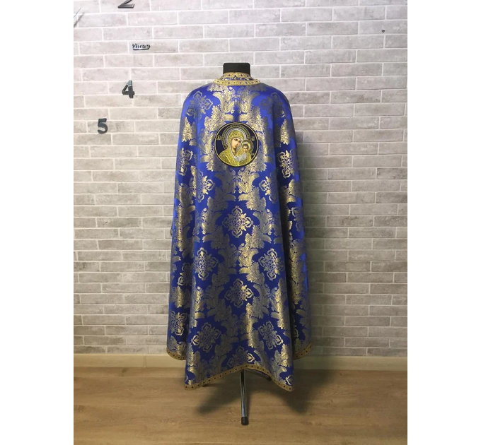 Greek vestments set in brocade with Theotokos icon - Orthodox priest v