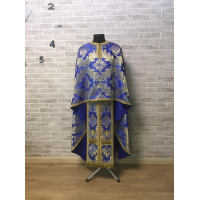 Greek vestments set in brocade with Theotokos icon - Orthodox priest vestment