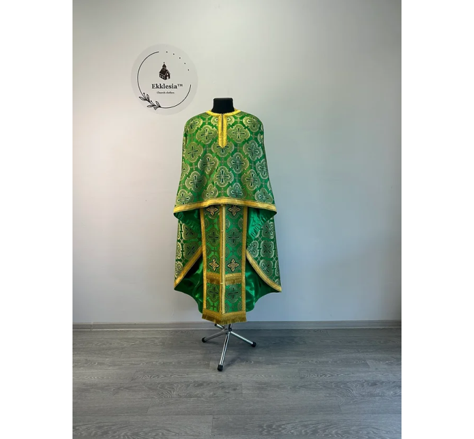 Priest vestments set in Greek brocade - Orthodox church garment - Priest clothes