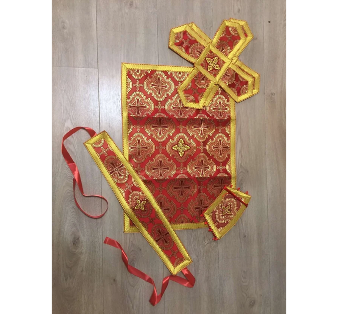 Priest vestments set in Greek brocade - Orthodox church garment - Priest clothes