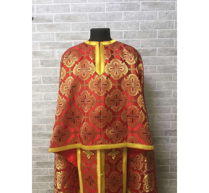 Priest vestments set in Greek brocade - Orthodox church garment - Priest clothes