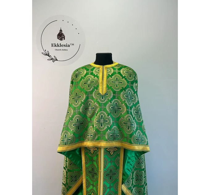 Priest vestments set in Greek brocade - Orthodox church garment - Priest clothes