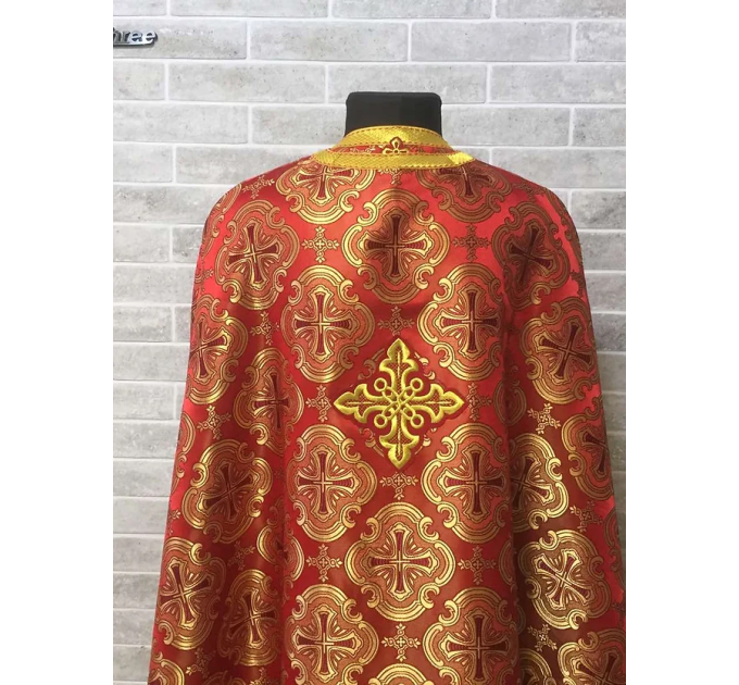 Priest vestments set in Greek brocade - Orthodox church garment - Priest clothes