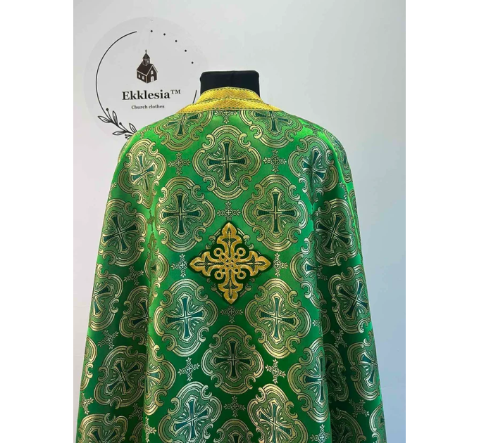 Priest vestments set in Greek brocade - Orthodox church garment - Priest clothes