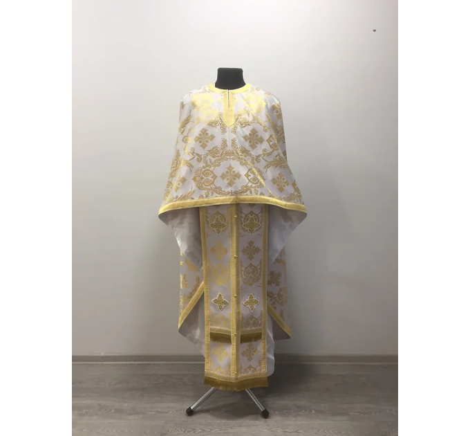 Red brocade priest vestment set - Greek-style vestment - Orthodox vestment