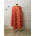 Red brocade priest vestment set - Greek-style vestment - Orthodox vestment
