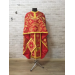 Red brocade priest vestment set - Greek-style vestment - Orthodox vestment
