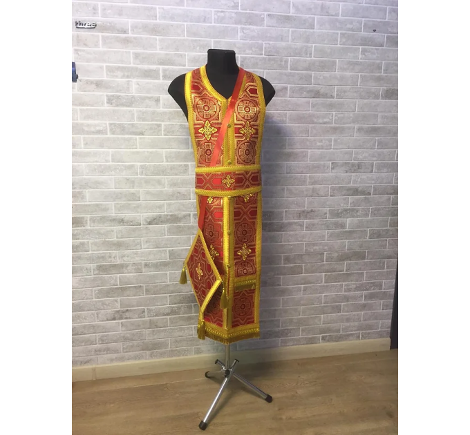 Vestment set in Greek style - Orthodox priest brocade liturgical clothes