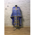 Blue Greek-style vestments set - Theotokos icon - Orthodox priest garment
