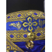 Blue Greek-style vestments set - Theotokos icon - Orthodox priest garment