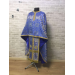 Blue Greek-style vestments set - Theotokos icon - Orthodox priest garment