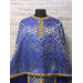 Blue Greek-style vestments set - Theotokos icon - Orthodox priest garment