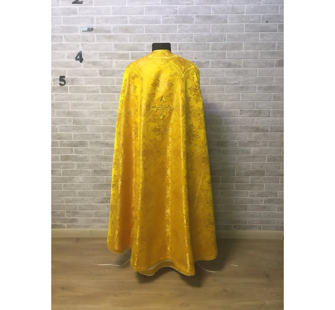 Greek vestment in yellow brocade - Greek vestment - Priest vestment - Clothes