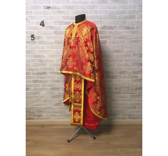 Greek vestment in yellow brocade - Greek vestment - Priest vestment - Clothes