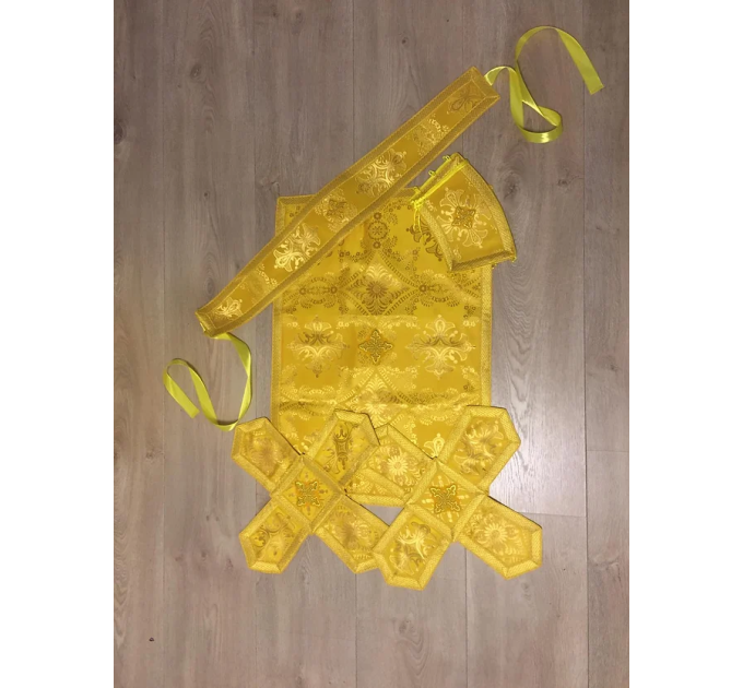 Greek vestment in yellow brocade - Greek vestment - Priest vestment - Clothes