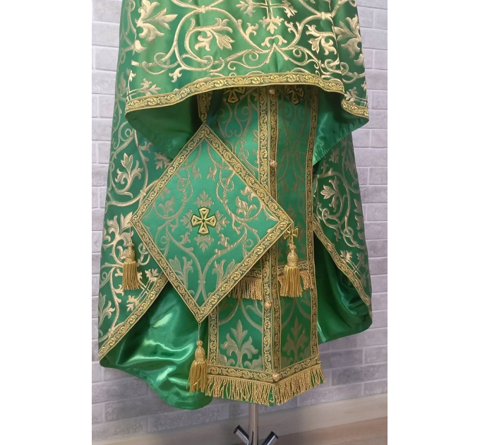 Greek vestment in metallic brocade - Priest vestment - Clothes for priests