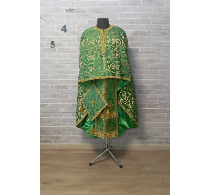 Greek vestment in metallic brocade - Priest vestment - Clothes for priests