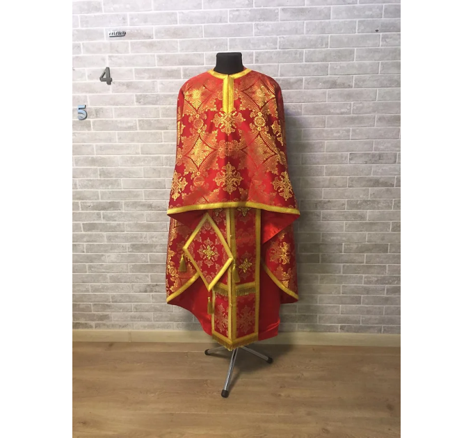 Greek vestment in yellow brocade - Greek vestment - Priest vestment - Clothes