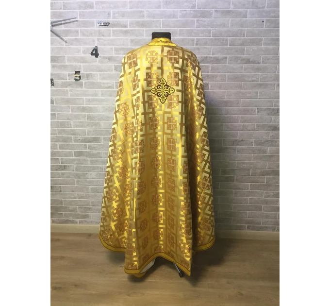 Greek vestment in white gold brocade - Liturgicalpriest clothes - Vestment set