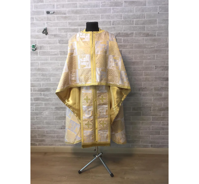 Greek vestments set in brocade - Calvary - Orthodox priest vestment set