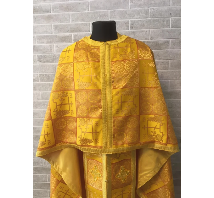 Greek vestments set in brocade - Calvary - Orthodox priest vestment set