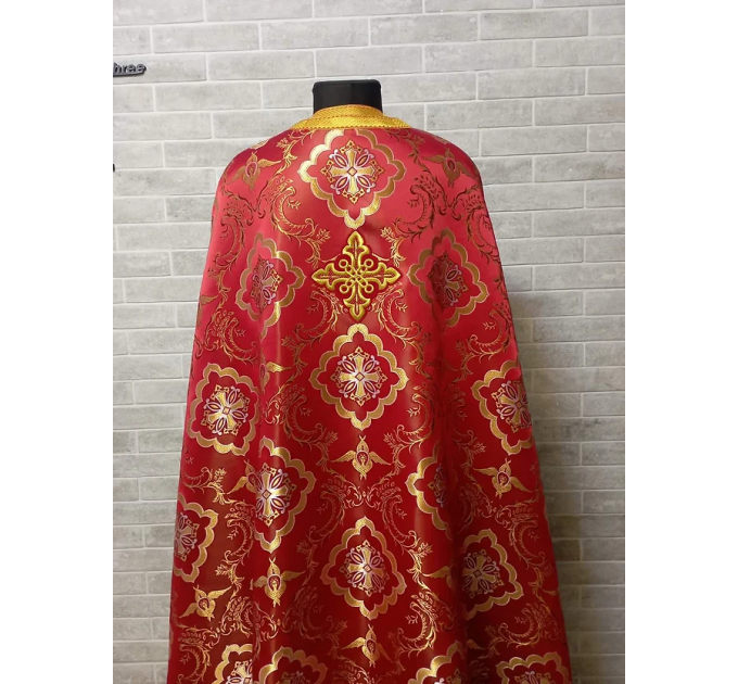 Red-gold vestment set in Greek style - Vestment in brocade - Priest clothes