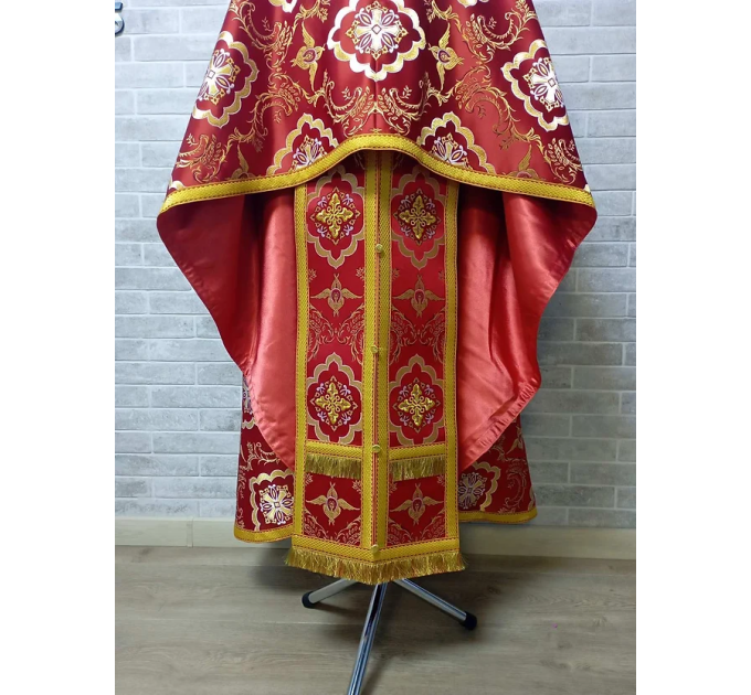 Red-gold vestment set in Greek style - Vestment in brocade - Priest clothes