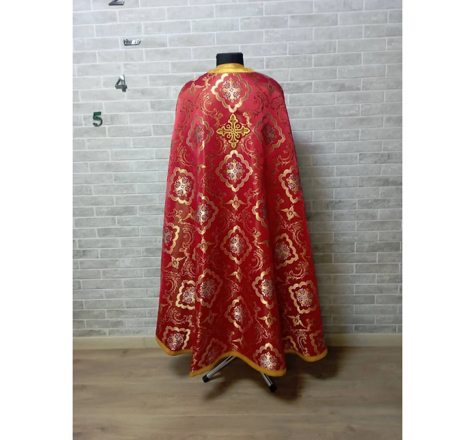 Red-gold vestment set in Greek style - Vestment in brocade - Priest clothes
