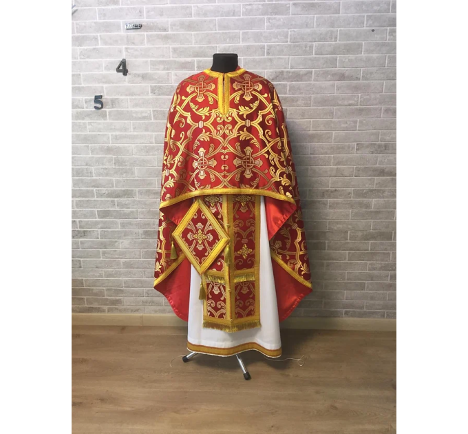 Priest vestments set in Greek style - Orthodox church garment - Priest phelon