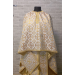 White-gold greek vestment - Priest liturgical vestment set - Phelon, stole, cuff