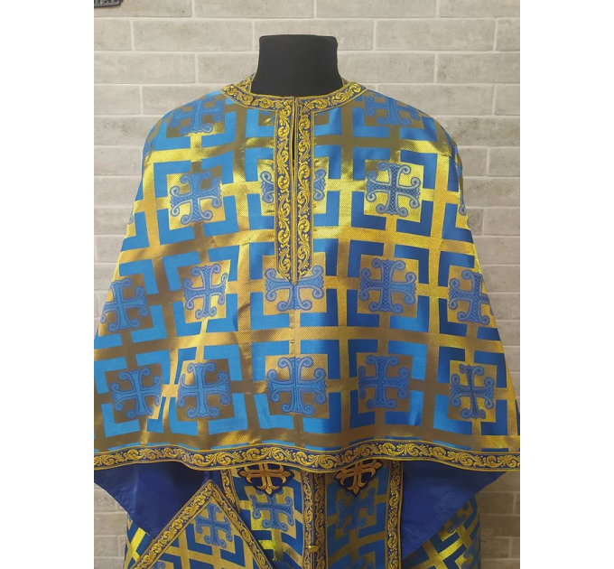 Greek vestment in greek brocade - Priest vestment - Liturgical costume