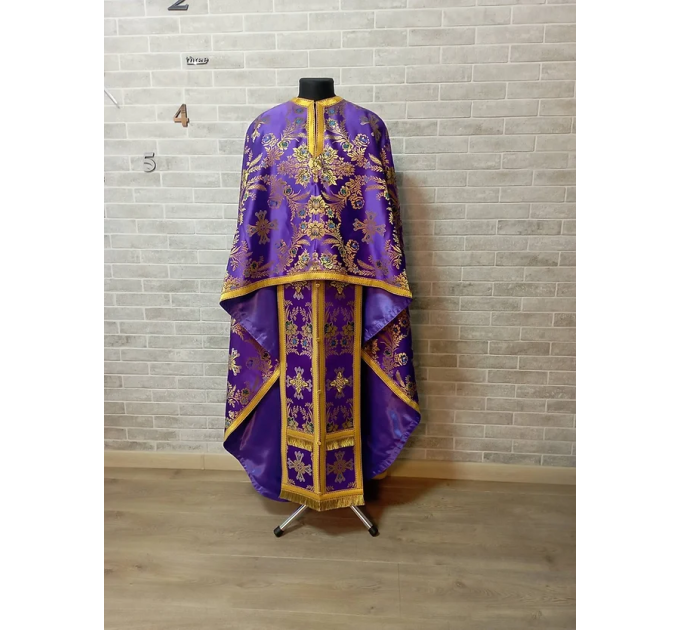 Greek brocade vestment - Priest robe - Orthodox liturgical Lent vestments