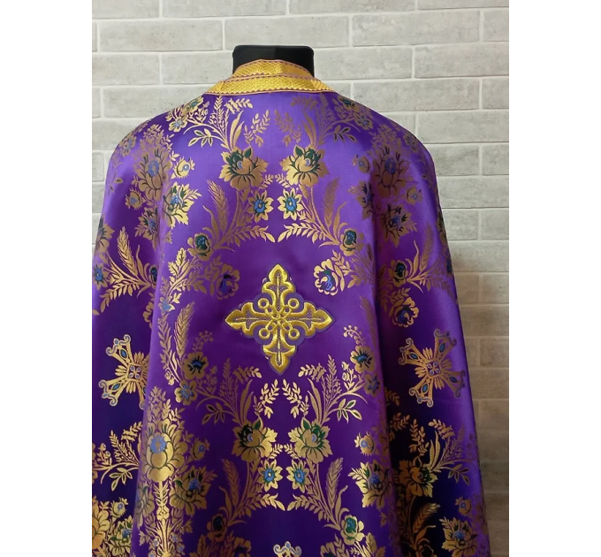Greek brocade vestment - Priest robe - Orthodox liturgical Lent vestments