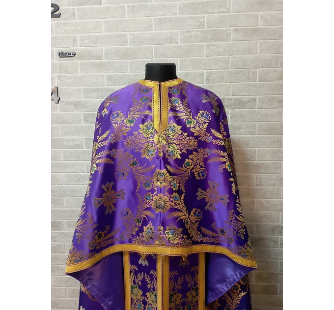 Greek brocade vestment - Priest robe - Orthodox liturgical Lent vestments