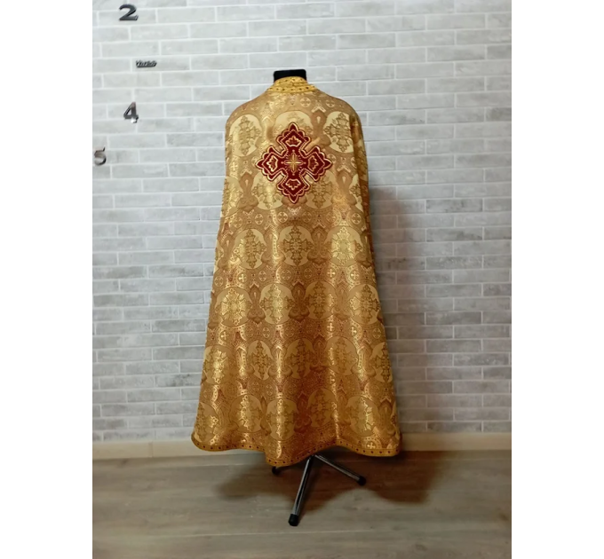 Priest vestment in Greek brocade - Liturgical orthodox costume - Phelon - Robe