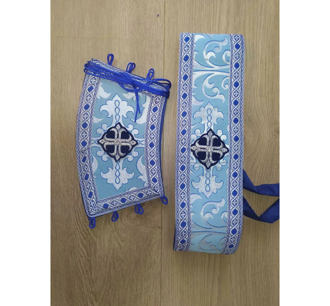 Greek light vestment in brocade - Priest liturgical vestment for orthodoxy