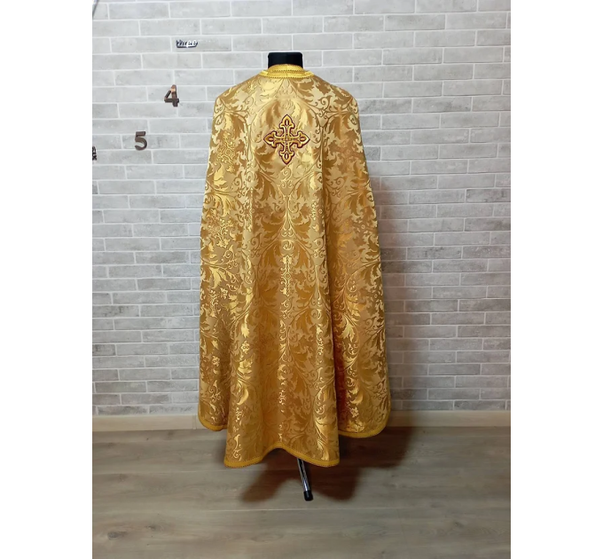 Greek light vestment in brocade - Priest liturgical vestment for orthodoxy