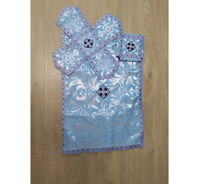 Greek light vestment in brocade - Priest liturgical vestment for orthodoxy