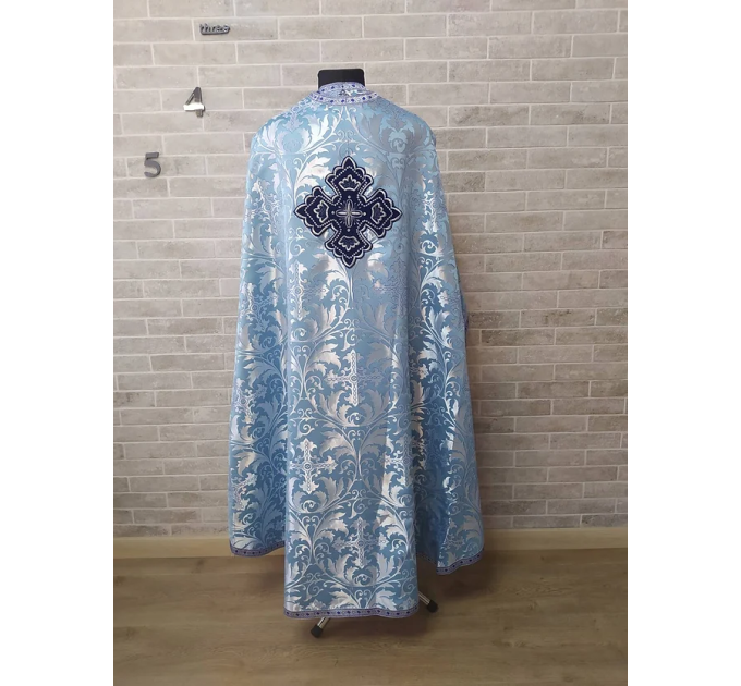 Greek light vestment in brocade - Priest liturgical vestment for orthodoxy